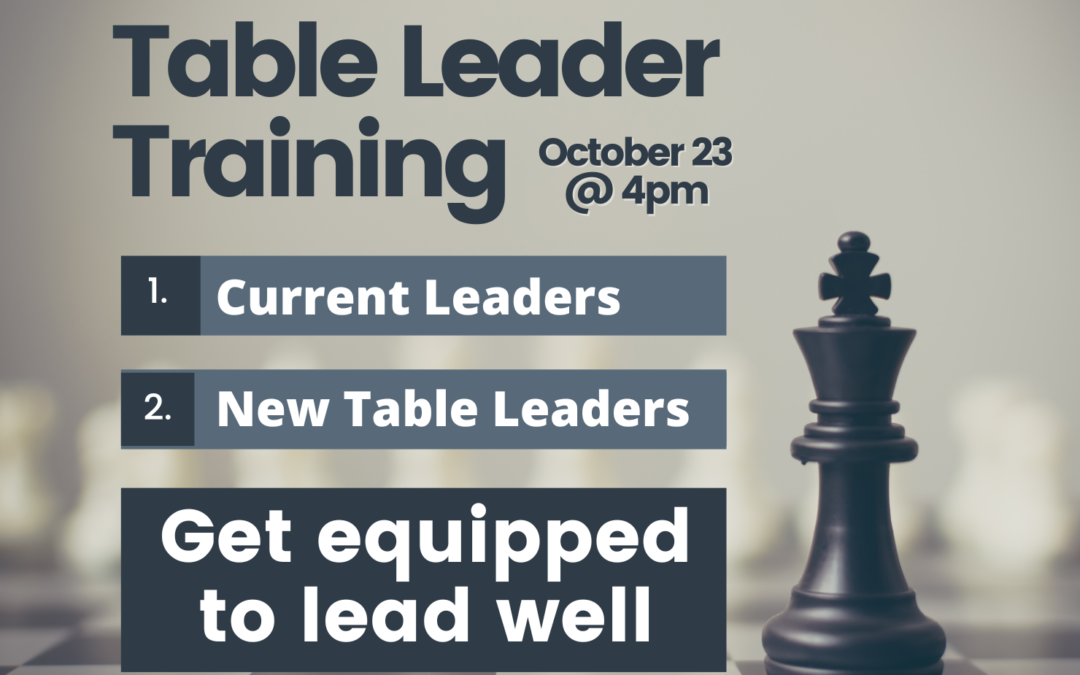 Table Leader Training