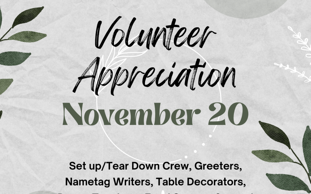 Volunteer Appreciation Sunday!